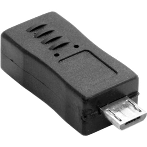 Jimier Mini USB Female to Micro USB 5Pin Male Data Charge Adapter Mini Size Converter for Tablet & Cell Phone Black