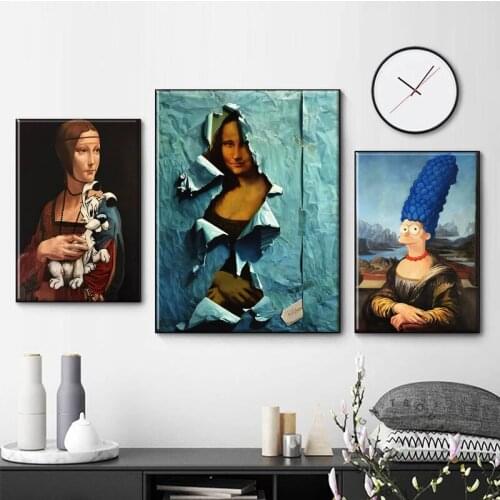 Celebrity Portrait Oil Painting European Pop Art Poster Canvas Painting Wall Painting Living Room Home Decoration