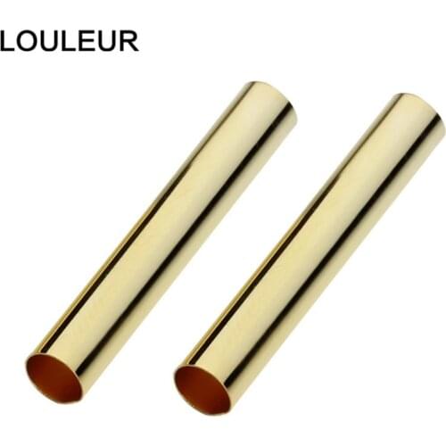 100pcs/lot 4mm 6mm Hole Tube Copper Spacer Beads Connector Straight Tube For Jewelry Making DIY Chock Necklace Making Wholesale