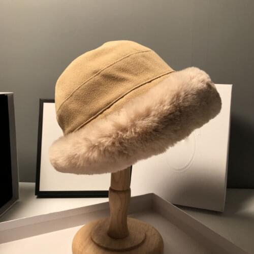 2020 New Bucket cap Bomber hats Fur Hats for Women Winter Rex Rabbit Hat Fox fur female warm snow caps ladies elegant