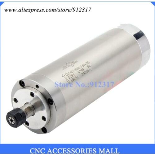 New branded water-cooled spindle motor 800W 65 x 195mm ER11 400hz with 4 bearings,in stock