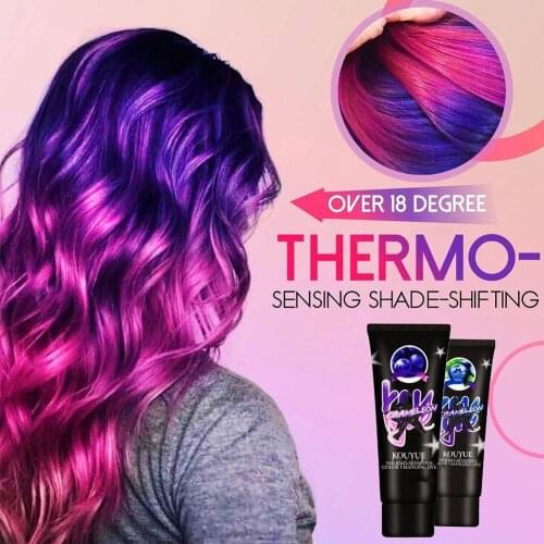 Grey Purple Green Blue Disposable Hair Dye Cream, Hair Cream Styling 60ml For Hair By Dye Changed Color Tools Temerature, B1G7