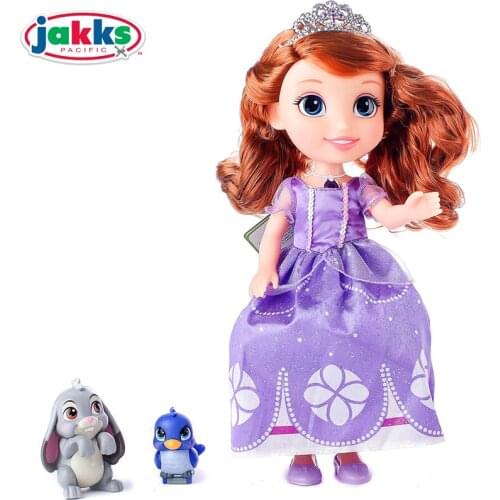 Original Disney Singing Talking Princess Sophia with Animal Sofia Dolls for Girls Bithday Christmas Gift Genuine Brand Kids Toys