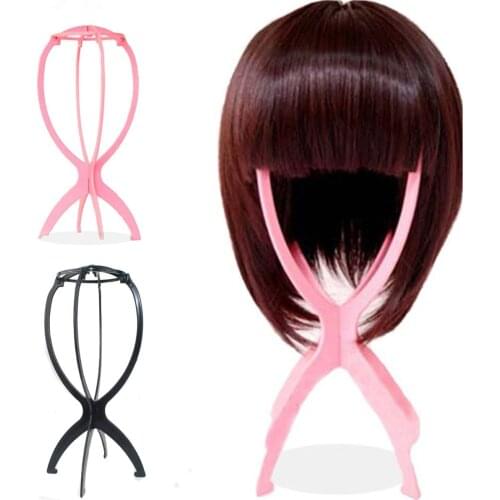 Wig Display Stand Mannequin Dummy Head Hat Cap Hair Wig Holder Foldable Stable