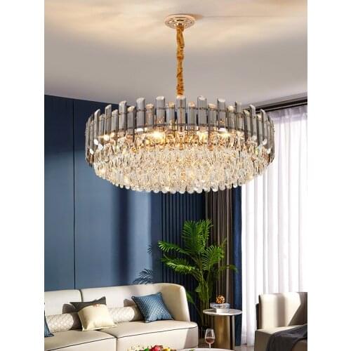Living Room Nordic LED Luxury Chandelier Lighting Loft Restaurant Crystal Hanging Lamps Hotel Ceiling Chandeliers Lamp Dining
