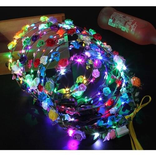 Christmas ten lights ten flashing glowing wreath headdress headband led lights night market stalls explosive toys gift children