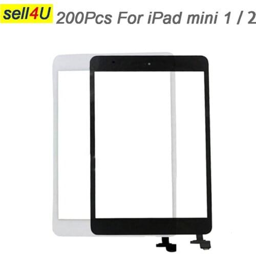 200Pcs Tablet Touch panel for iPad mini 1 mini 2 , A1432 A1454 A1455 A1489 A1490 A1491 touch Digitizer Panel screen replacement