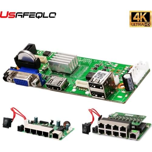 XMeye 4ch 8ch 5MP POE NVR Face Recognition H.265+ Onvif Network Video Recorder 1 HDD 24/7 Recording IP Camera Onvif P2P System