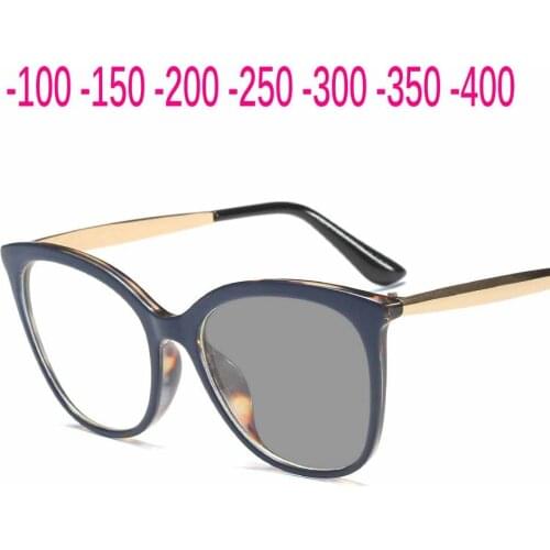Sun photochromic fashion women cat optical glasses retro brand finished optical glasses myopia Discoloration eyeglasses NX
