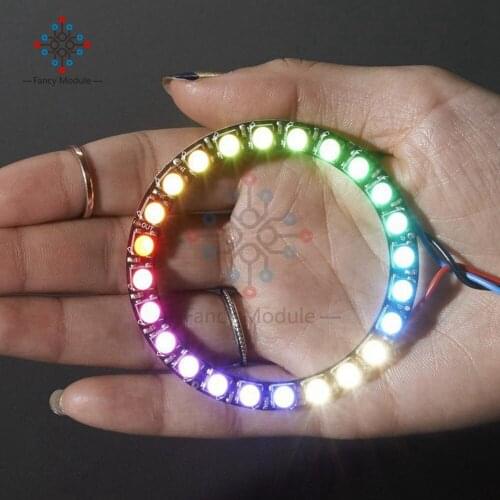 Diymore 24 Bits 5050 RGBW SK6812 LED Ring with Integrated Driver Neutral White 4500K for Arduino