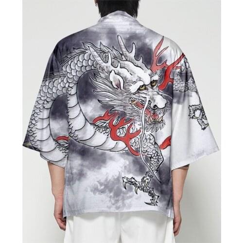 Plus Size 6XL 5XL 4XL Dragons Loose Japanese Cartoons Cardigan Women Men Harajuku Kimono Cosplay Tops Blouse Yukata Clothing