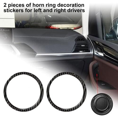 Heat-resistant 2Pcs Useful Door Audio Ring Trim Cover UV-proof Speaker Trim Sticker Ring