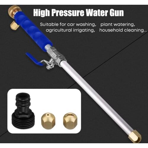 High Pressure Water Gun Spray Nozzle Metal Water Gun Power Car Washer Garden Sprinkler Cleaning Tool Jet Garden Washer Hose Wand