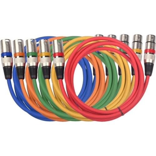 Audio Cable Shielded Anti-interference 100/180cm 3Pin XLR Male to Female Microphone AUX Cord for Mixer