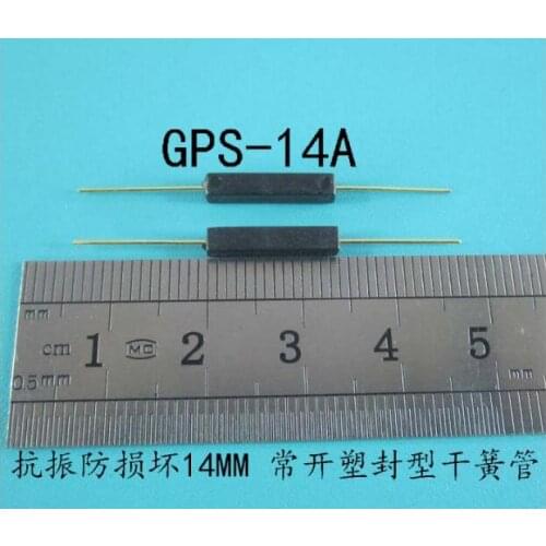 100 PCS Plastic Type Reed Switch 2 * 14 Normally Open Magnetic Control Switch GPS-14A Anti-Vibration/Damage Contact For Sensors
