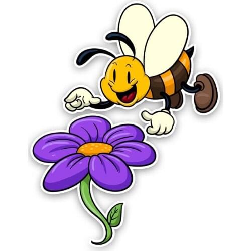 14.4CM*19.8CM Honey Bees Pick Honey Car Sticker Decal PVC Modelling 12-300662