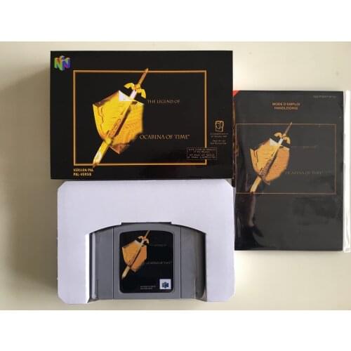 64 Bit Games ** Ocarina of time ( French PAL Version!! box+manual+cartridge!! )