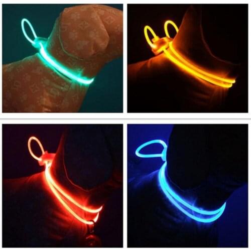 80% Hot Sales!!! Night Safety Pet Collar Bright Adjustable LED Dog Luminous Necklace Neck Strap