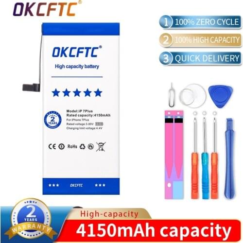4150mAh High-Capacity Actual Battery for APPLE Iphone 7Plus 7 Plus 7P Phone Replacement Battery + installation kit