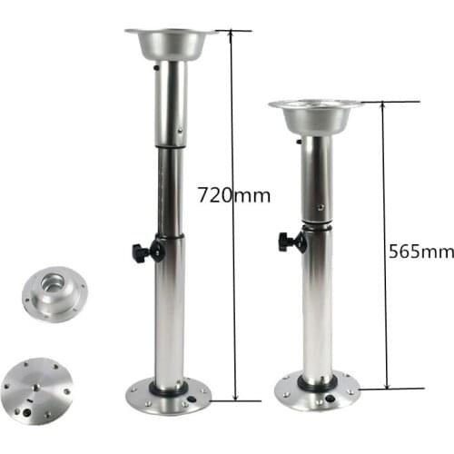 Aluminum Adjustable Table Pedestal With Removable Base 565-720mm Marine Boat RV