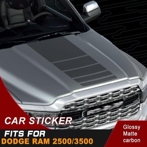 Car Stickers Hood Bonnet Stripe Bonnet Racing Graphic Vinyl Modified Decoration Car Decals Custom Fit For DODGE RAM 2500/3500