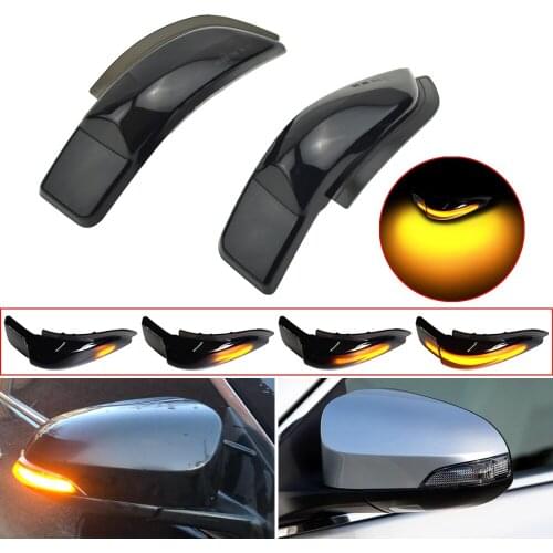 For Toyota Corolla 14-16 Camry Prius C Avalon 13-16 RAV4 12-16 Dynamic Turn Signal LED Light Sequential Side Mirror Blinker