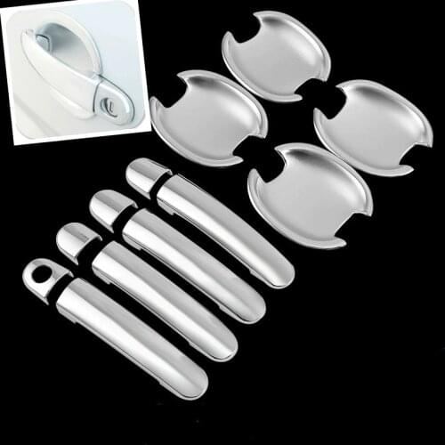FUNDUOO For VW Golf Mk4 / VW Bora / VW Jetta 1999 2000 2001 2002 2003 2004 New ABS Chrome Door Handle + Cup Bowl Cover trim