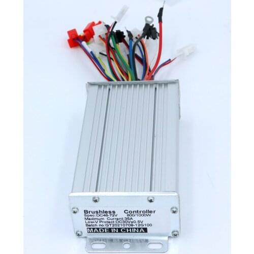 GREENTIME 48V-72V 800W/1000W 35Amax BLDC Motor Controller Electric Bike Tricycle Dual Mode Sensor/Sensorless Controller