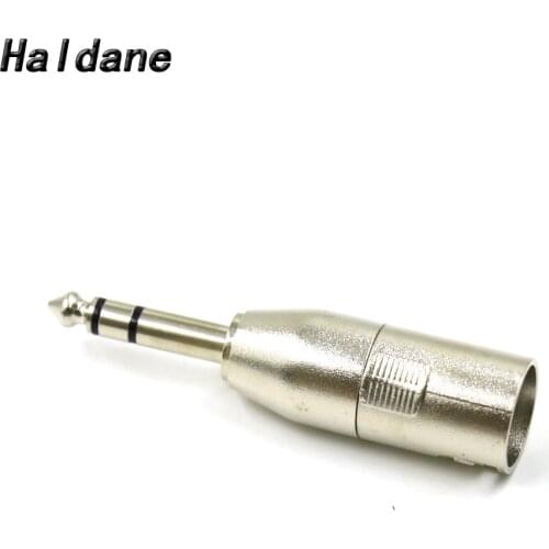Haldane one PCS HIFI 6.35mm TRS Male to 3PIN XLR Male Adapter 6.5 to XLR Converter DIY