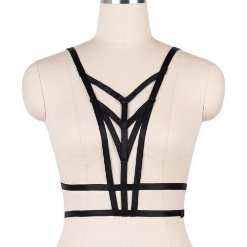 JLX.HARNESS Valentines day gift women pastel goth fetish body harnes sexy bondage lingerie liguer punk cage bra arnes harnais