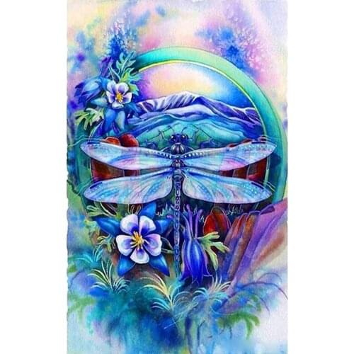 Painting By Numbers 40x50cm dragonfly Animal Canvas Wedding Decoration Art picture Gift