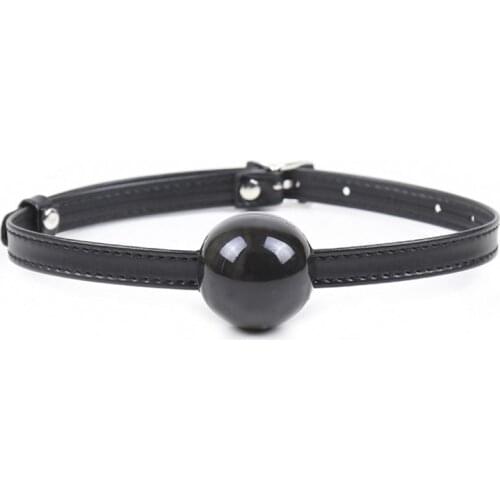 Gag Ball Adult Fetish products mute Sex games toys Leather harness bondage Open mouth gag restraint solid silicone for women men