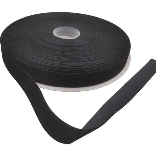 12yard/lot 7/8" 22mm Single Face Black Velvet Ribbon non elastic velour webbing headband Hair band accessories
