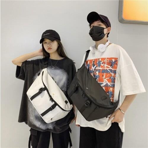 2021 Large Capacity Men chest bag Oxford Sports Mens belt bag Black White big Mens shoulder bag Multi Function Male fanny pack