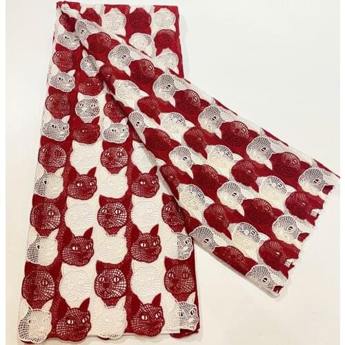 New Style Africa Lace Fabric 2021 High Quality Lace Water Soluble Embroidered Fashion Soft Lace Fabric 5 Yards