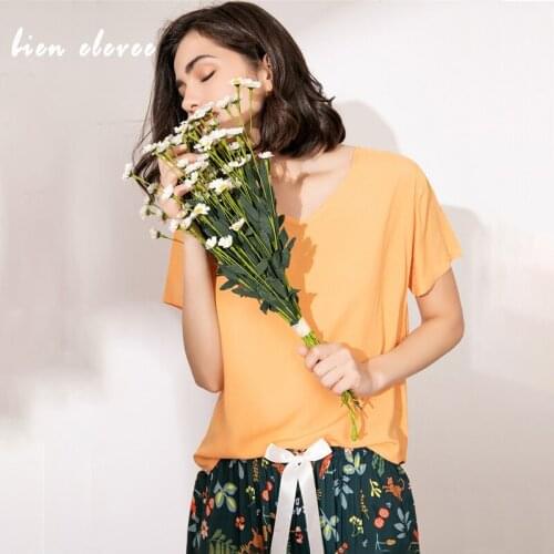 Summer Pajamas Set Women Sleepwear Female Casual Floral Printed Contrasting Color Pyjamas Tops with Long Trousers Lingerie 10pcs