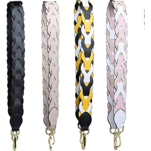 90cm Braided Color Wide Shoulder Strap Fashion Trend Contrast Womens Chain Bag With Accessories Belt Single For Handbag