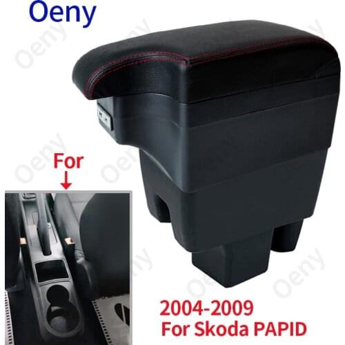 For Skoda RAPID Armrest Retrofit For Volkswagen Polo 2020 Car Armrest box Center Storage box car accessories Interior USB