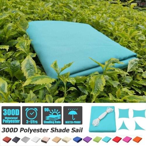 Sky Blue Rodless Tent 300D Waterproof Polyester Polyester Oxford Fabric Shade Sail Sun Outdoor