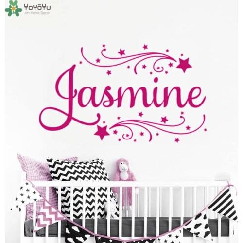 Girls Room Personalized Name Wall Decal Kids Nursery Room Vinyl Wall Stickers For Kids Rooms Girls Name Custom Art Decor DIYSY42
