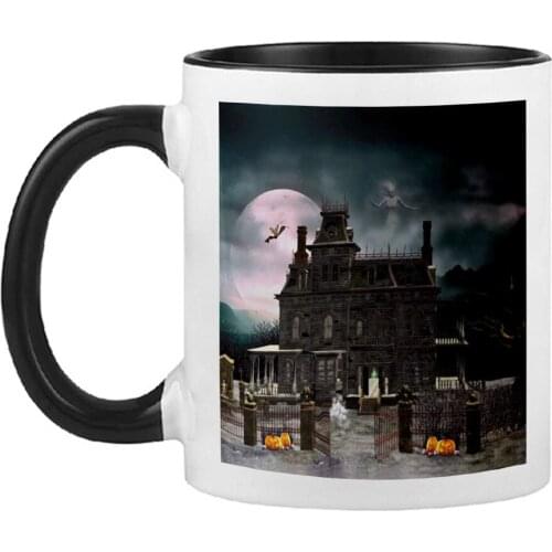 Magic Pumpkin Ghost Thermal Color Change Mug Coffee Cup Tea Cup Christmas Halloween Gift Skull Mug For Friends