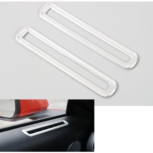 YAQUICKA 3 Colors Car Door Interior Air Outlet Vent Frame Trim Styling Fit For Ford Mustang 2015 2016 ABS 2Pc/set Decals Sticker