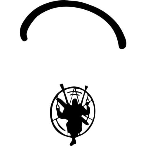 YJZT 12.7CM*17.4CM Paramotor Flyer Paramotorist Motoparaplane High-quality Decorative Stickers Creative Car Sticker C31-0328