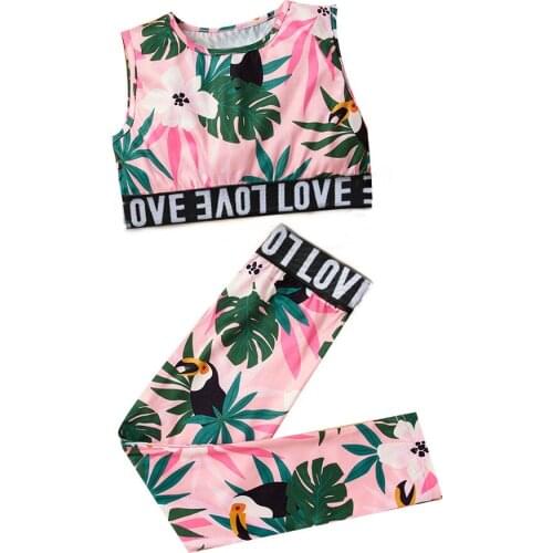 YOYOSHOW 2021New Readystock Summer girls set fashion clothes girls outfits 2-6 years old girls pants set