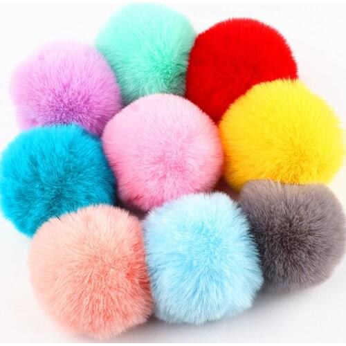 1pcs Pompom 8cm Soft Pompones Fluffy Plush Crafts Diy Pom Poms Ball Furball Home Decor Garment Hat Accessories Sewing Supplies