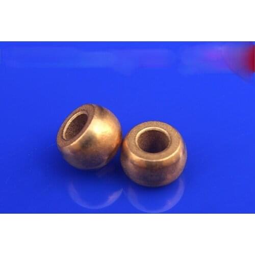 10PCS 2X5X3MM Copper Spherical Oil Bearing Inner Diameter 2MM Powder Metallurgic Sintered Ball Shape Copper Sleeve