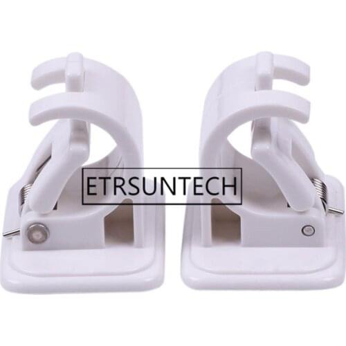 100sets Strong Self-Adhesive Curtain Rod White Hanger Batten Curtain Clip Wall Hooks Fixed Clip Hanging Rack Hook