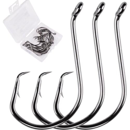 20pcs/box Fishhook Octopus Fishing Hooks Sea Fishing Offset Sport Circle Bait Fishhooks Carp Fishing Accessories 6# -#7/0 Hooks