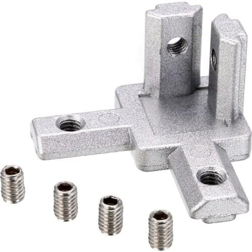 2020 Series 3 - Way End Corner Bracket Connector With Screw For Standard 6 Mm T Slot Extruded Aluminum Profile(20Pcs)