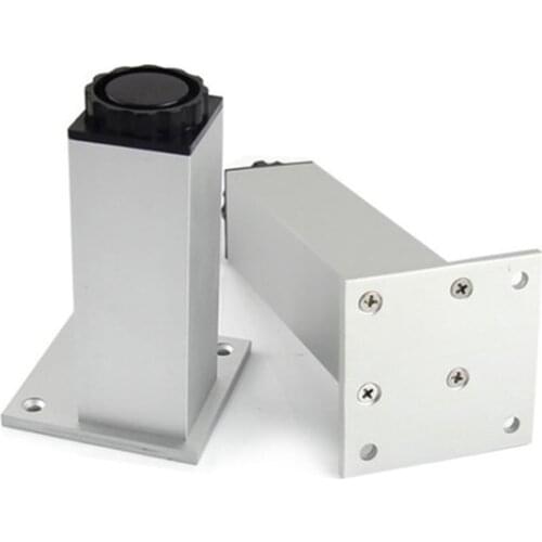 4Pcs/Lot 38*38MM Square Aluminum Furniture Adjustable Cabinet Sofa Chair Feet,Metal Home Cabinet Feet,for Sofas Adjustable Heig